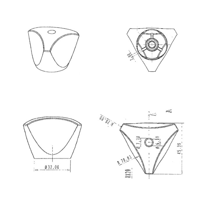 Handle Lucia - disegno tecnico