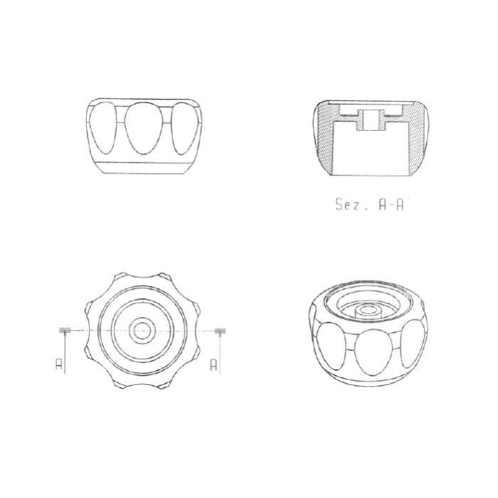 Handle Milan - disegno tecnico