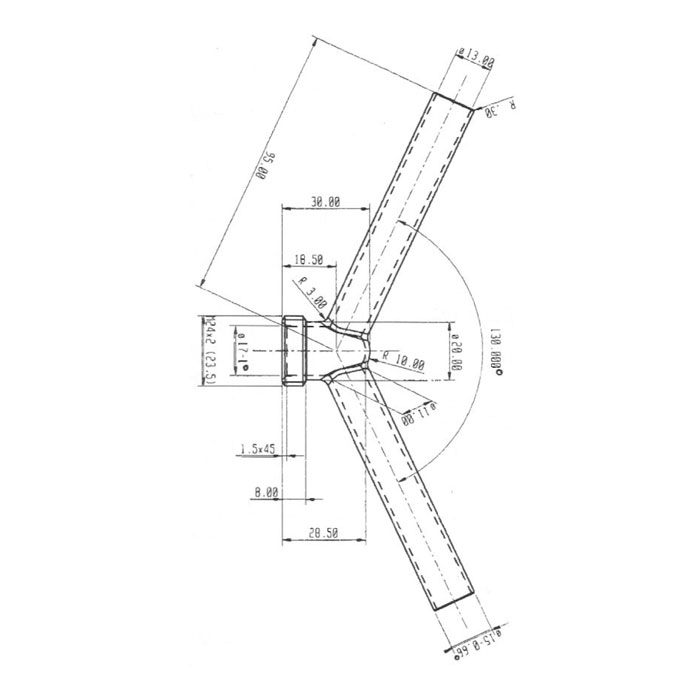 Crocera Pitch 2 - disegno tecnico