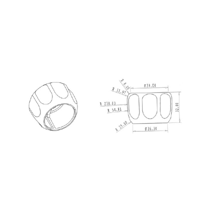 Handle Erica Old Style - disegno tecnico